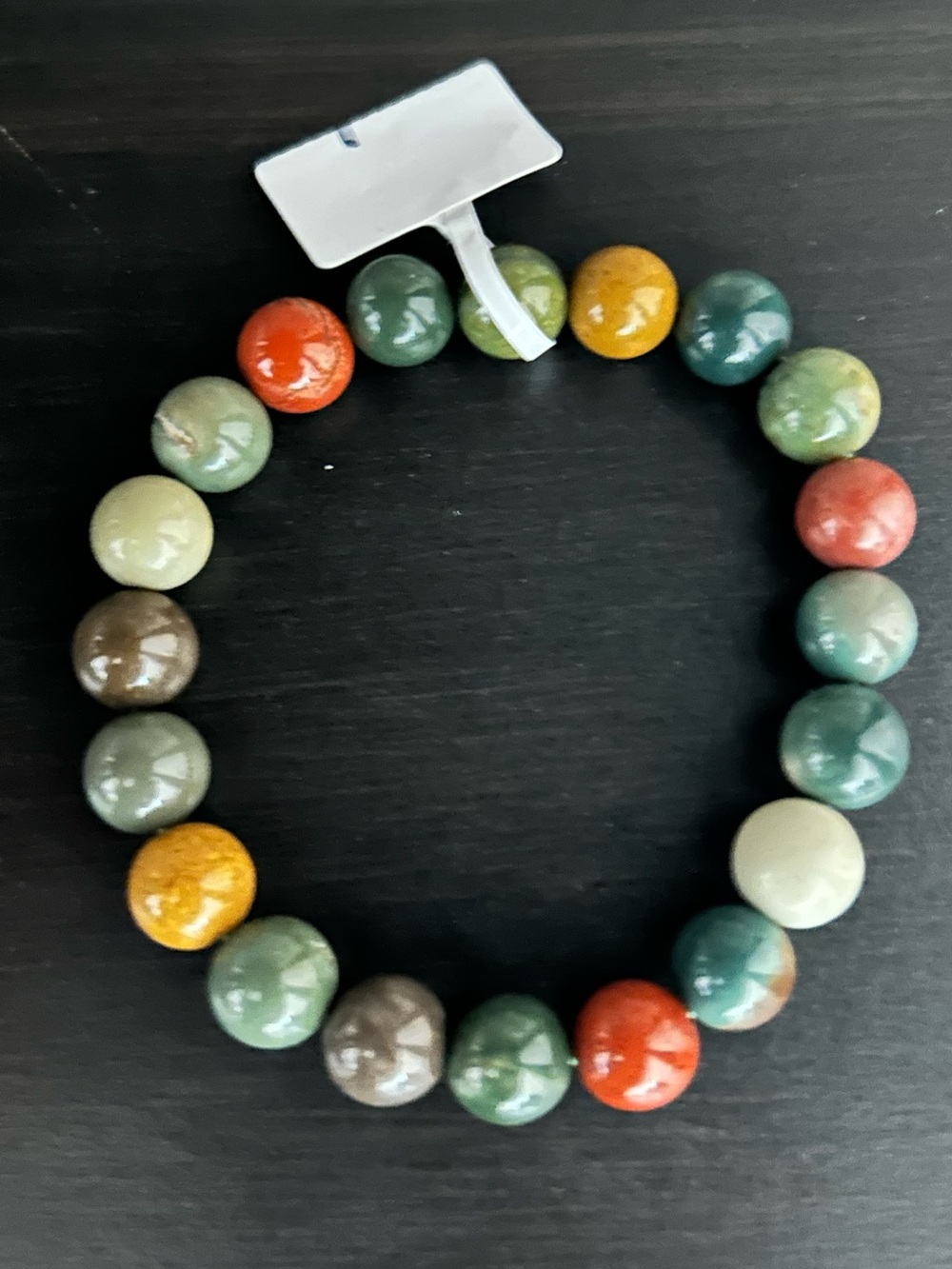 Alashan agate Bead Natural Stone Bracelet- Jewelry 7mm